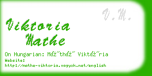 viktoria mathe business card